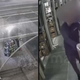 Screenshots of the thieves stealing video cards from a warehouse at night.